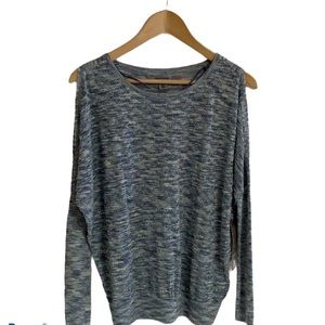 Ruff Hewn Dusk Blue Cold Shoulder Sweater Sz XS